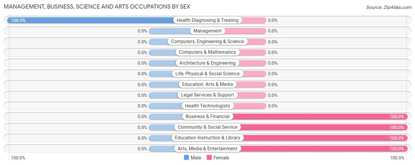 Management, Business, Science and Arts Occupations by Sex in Zip Code 19345