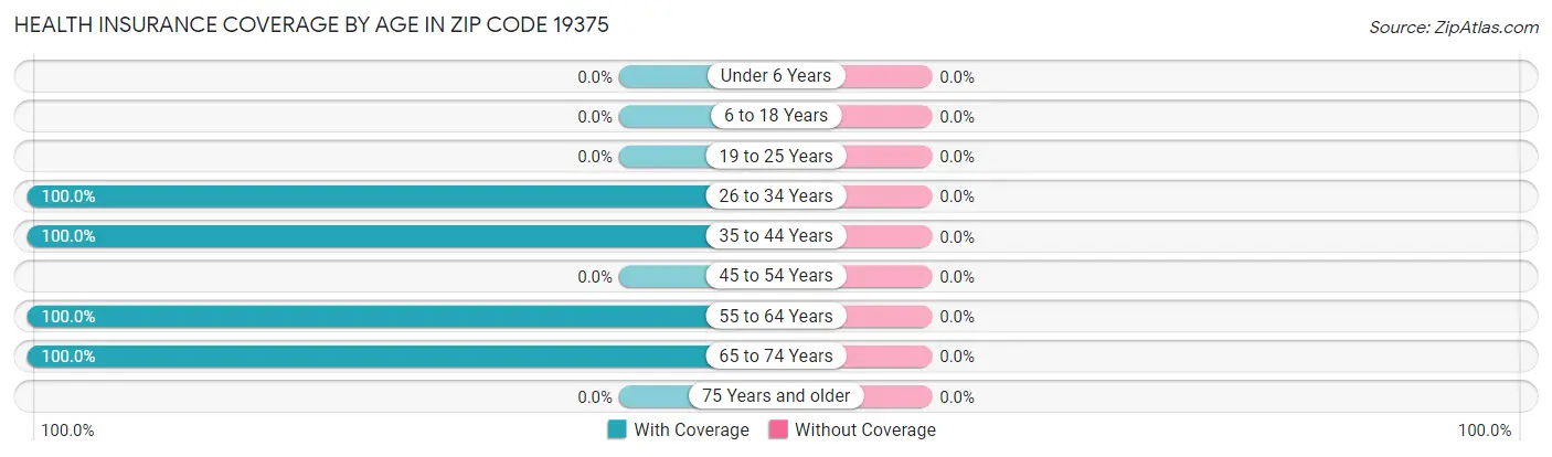 Health Insurance Coverage by Age in Zip Code 19375