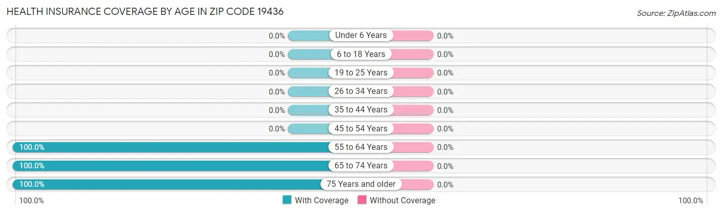 Health Insurance Coverage by Age in Zip Code 19436