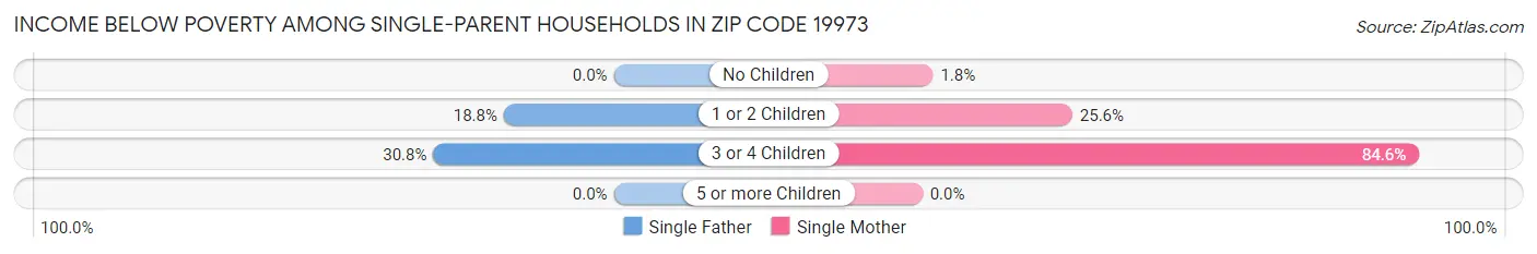 Income Below Poverty Among Single-Parent Households in Zip Code 19973
