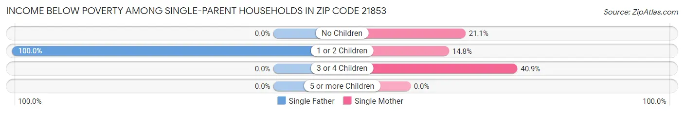 Income Below Poverty Among Single-Parent Households in Zip Code 21853