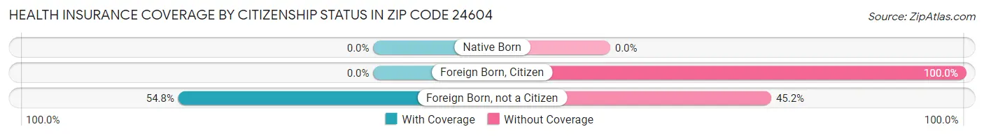 Health Insurance Coverage by Citizenship Status in Zip Code 24604