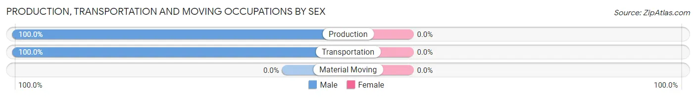 Production, Transportation and Moving Occupations by Sex in Zip Code 24868