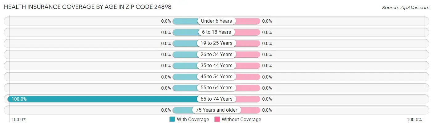 Health Insurance Coverage by Age in Zip Code 24898