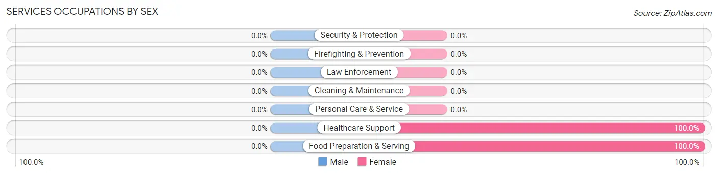 Services Occupations by Sex in Zip Code 25248