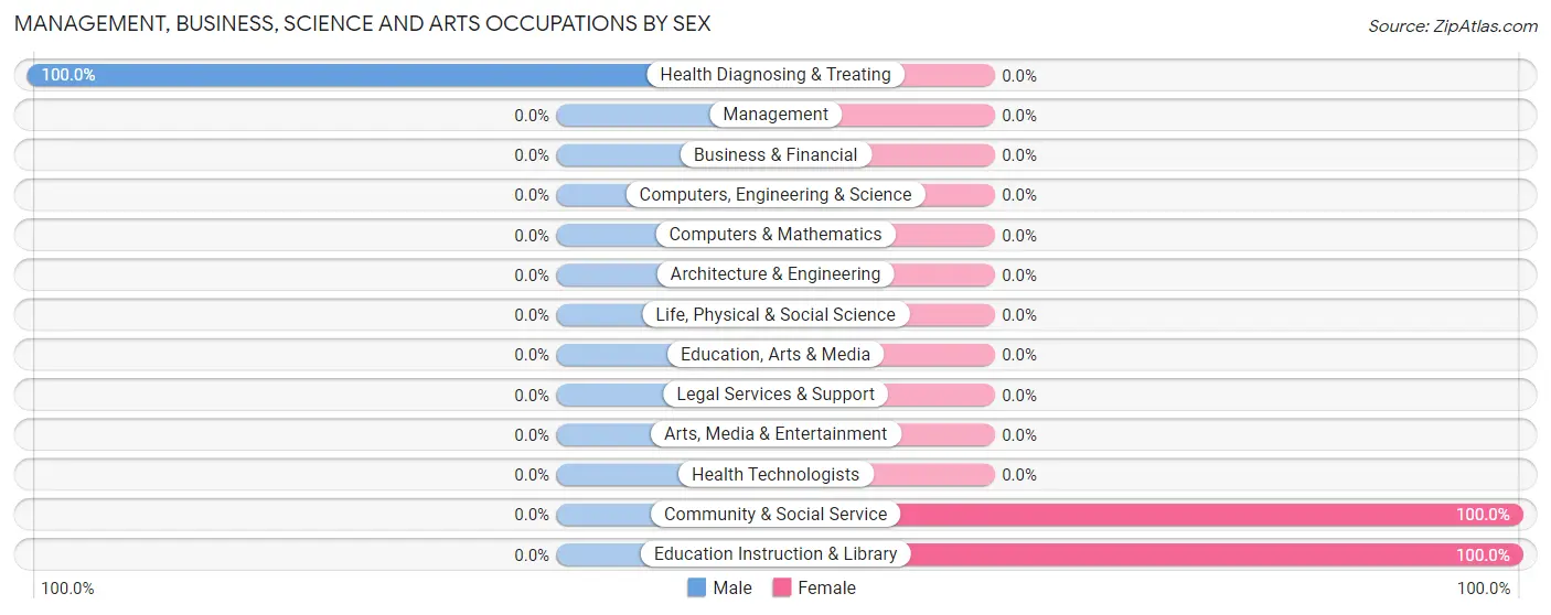 Management, Business, Science and Arts Occupations by Sex in Zip Code 25848