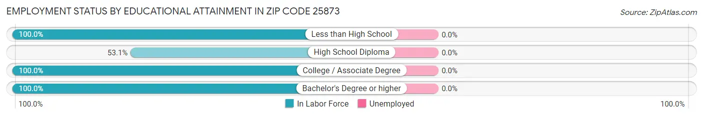 Employment Status by Educational Attainment in Zip Code 25873
