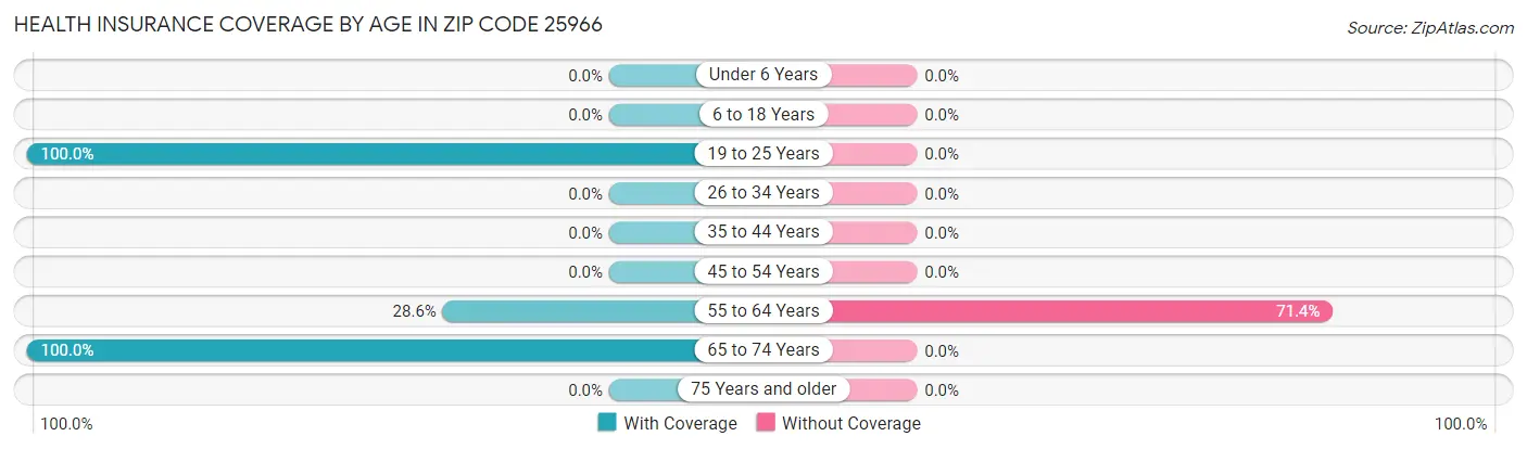 Health Insurance Coverage by Age in Zip Code 25966