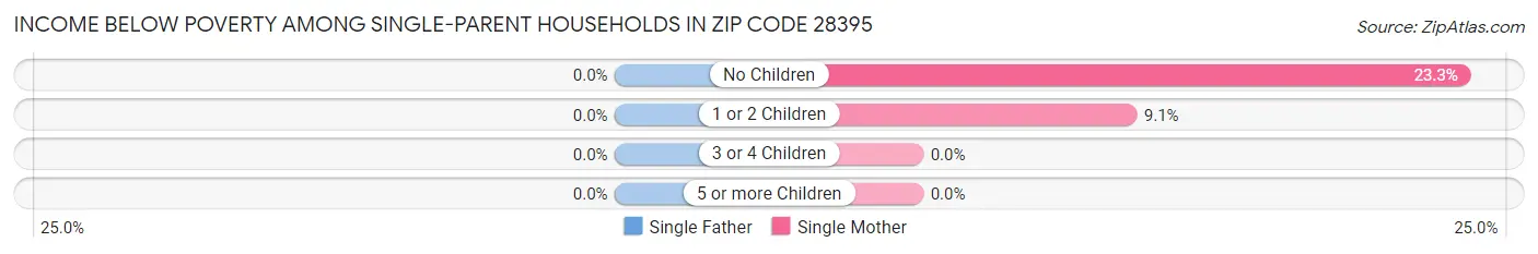 Income Below Poverty Among Single-Parent Households in Zip Code 28395