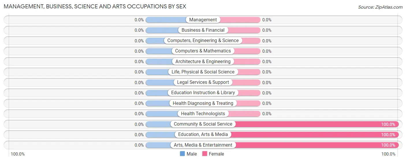 Management, Business, Science and Arts Occupations by Sex in Zip Code 28520
