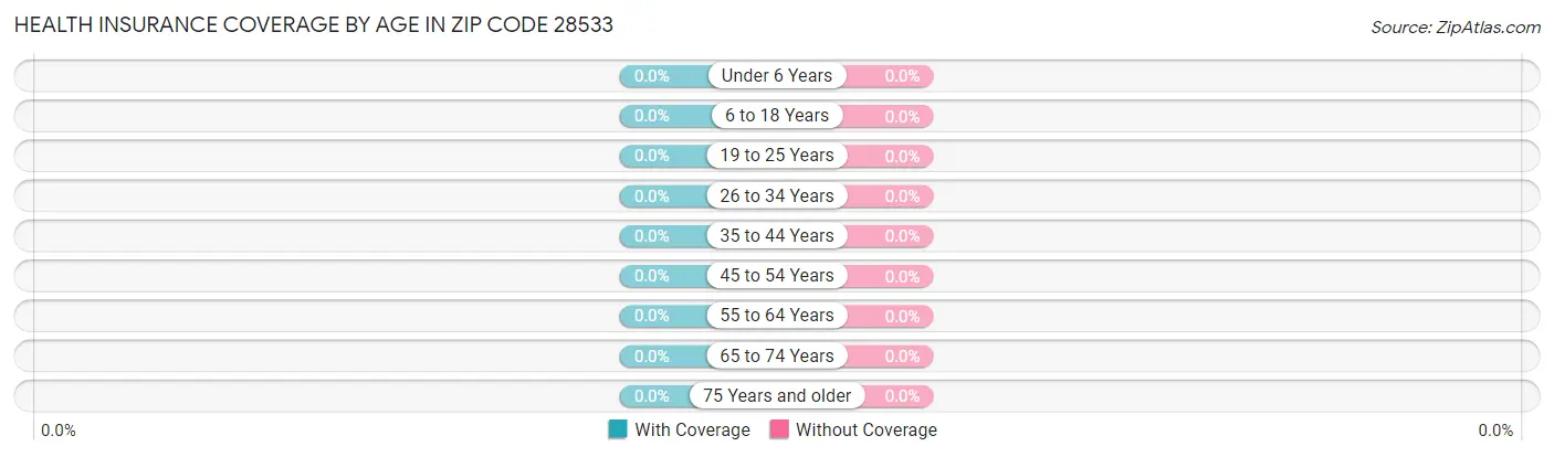 Health Insurance Coverage by Age in Zip Code 28533