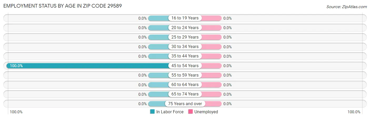 Employment Status by Age in Zip Code 29589