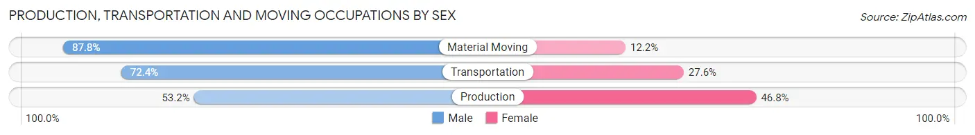 Production, Transportation and Moving Occupations by Sex in Zip Code 31647