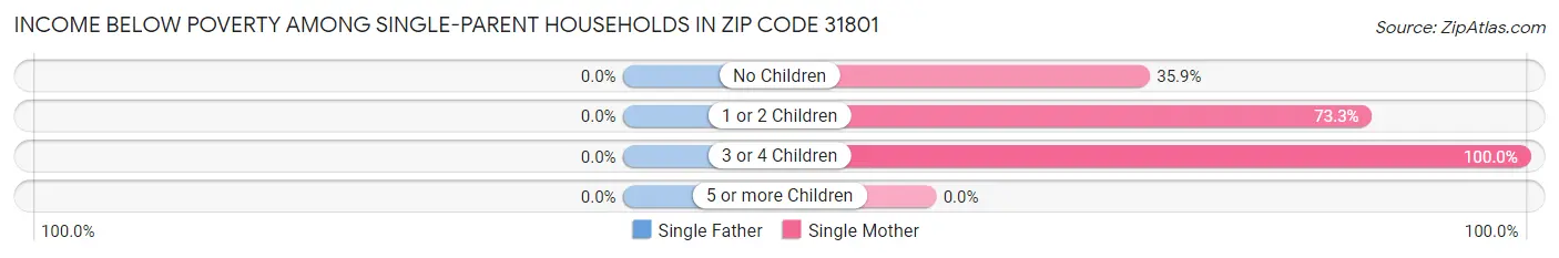 Income Below Poverty Among Single-Parent Households in Zip Code 31801