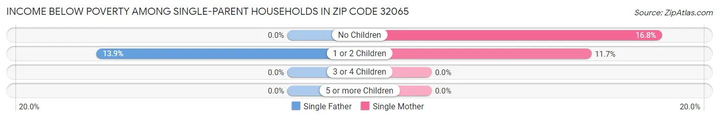 Income Below Poverty Among Single-Parent Households in Zip Code 32065