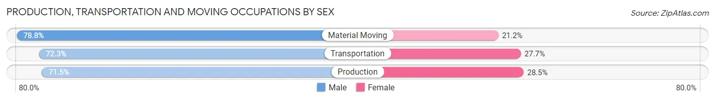 Production, Transportation and Moving Occupations by Sex in Zip Code 32311