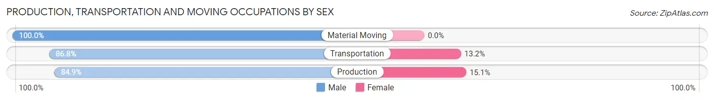 Production, Transportation and Moving Occupations by Sex in Zip Code 32960