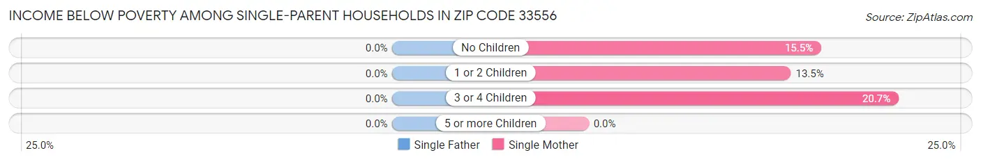 Income Below Poverty Among Single-Parent Households in Zip Code 33556