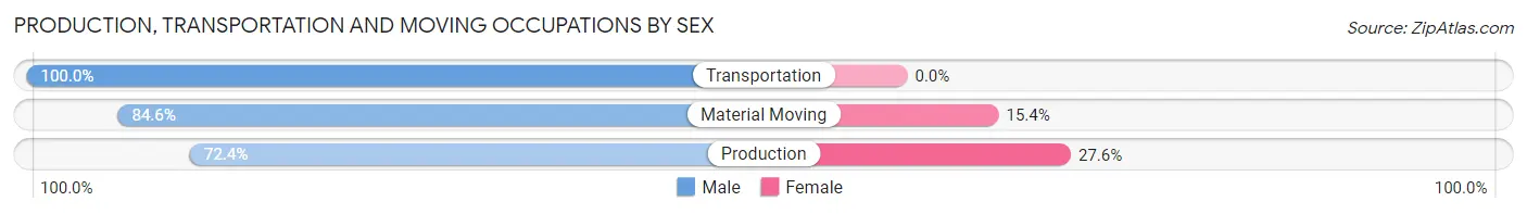 Production, Transportation and Moving Occupations by Sex in Zip Code 34219