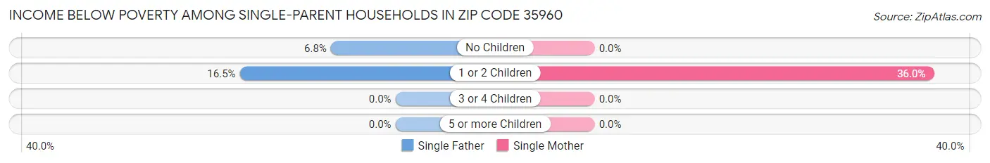 Income Below Poverty Among Single-Parent Households in Zip Code 35960