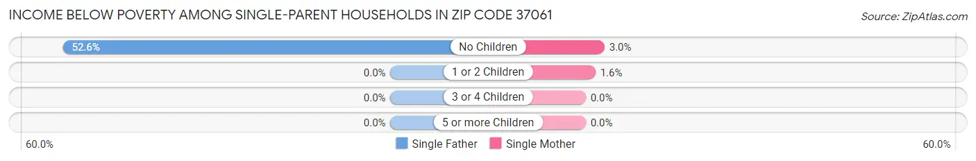 Income Below Poverty Among Single-Parent Households in Zip Code 37061