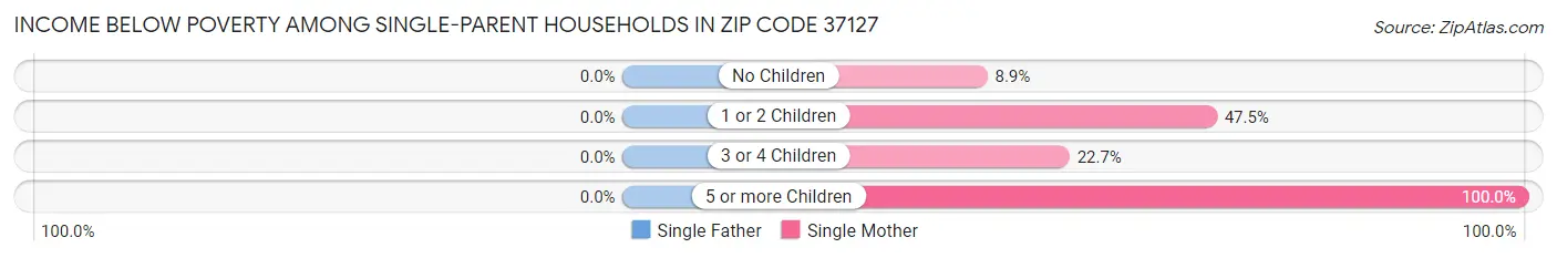 Income Below Poverty Among Single-Parent Households in Zip Code 37127