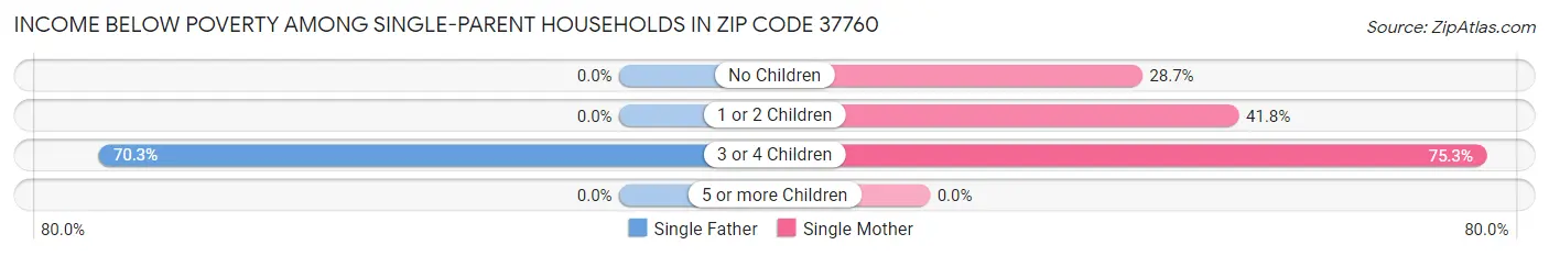 Income Below Poverty Among Single-Parent Households in Zip Code 37760