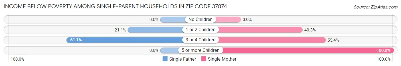 Income Below Poverty Among Single-Parent Households in Zip Code 37874