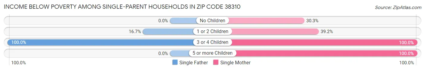 Income Below Poverty Among Single-Parent Households in Zip Code 38310