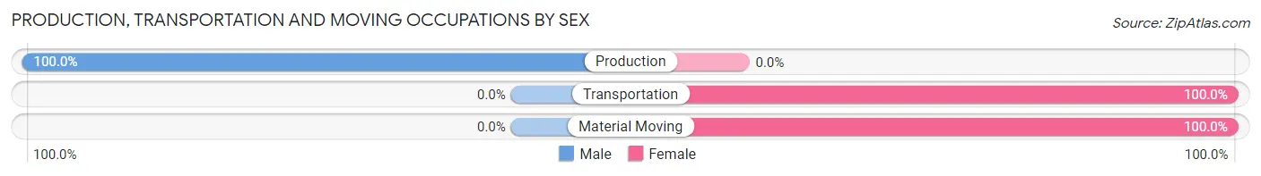 Production, Transportation and Moving Occupations by Sex in Zip Code 38487