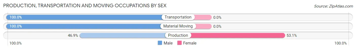 Production, Transportation and Moving Occupations by Sex in Zip Code 38541