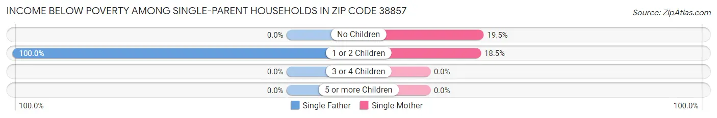 Income Below Poverty Among Single-Parent Households in Zip Code 38857