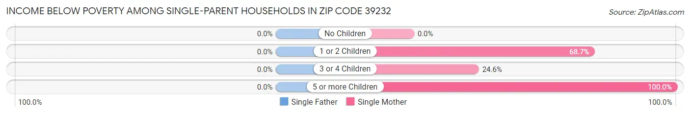 Income Below Poverty Among Single-Parent Households in Zip Code 39232