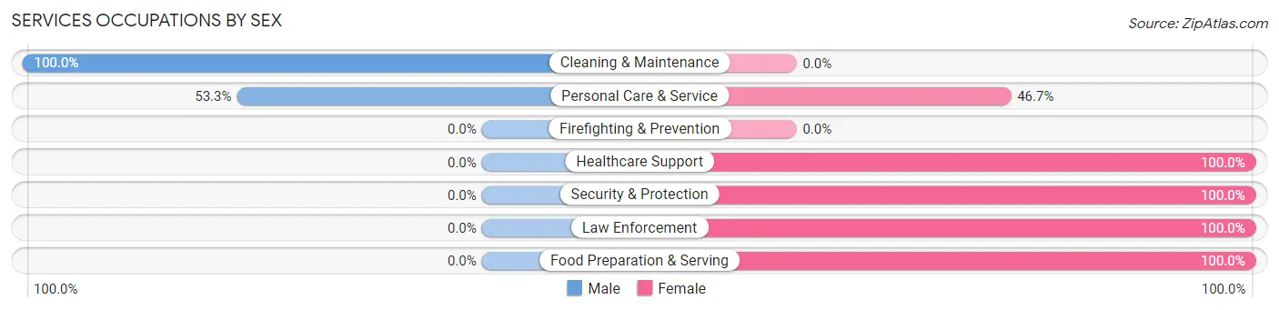Services Occupations by Sex in Zip Code 39451