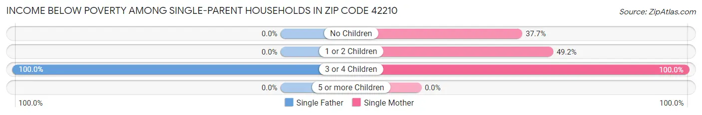 Income Below Poverty Among Single-Parent Households in Zip Code 42210