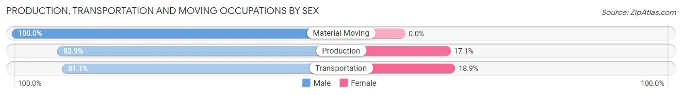 Production, Transportation and Moving Occupations by Sex in Zip Code 42234