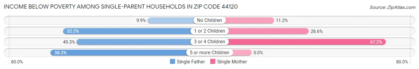 Income Below Poverty Among Single-Parent Households in Zip Code 44120