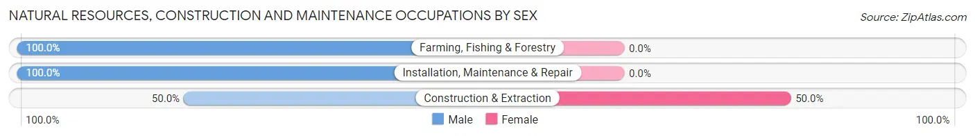 Natural Resources, Construction and Maintenance Occupations by Sex in Zip Code 44243