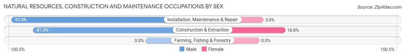 Natural Resources, Construction and Maintenance Occupations by Sex in Zip Code 45231