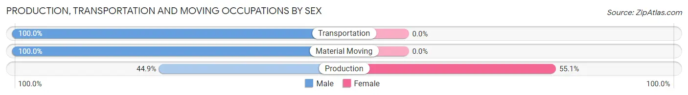 Production, Transportation and Moving Occupations by Sex in Zip Code 45416