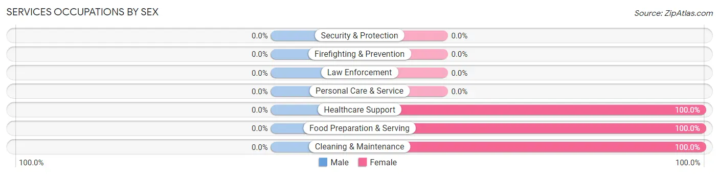 Services Occupations by Sex in Zip Code 46743