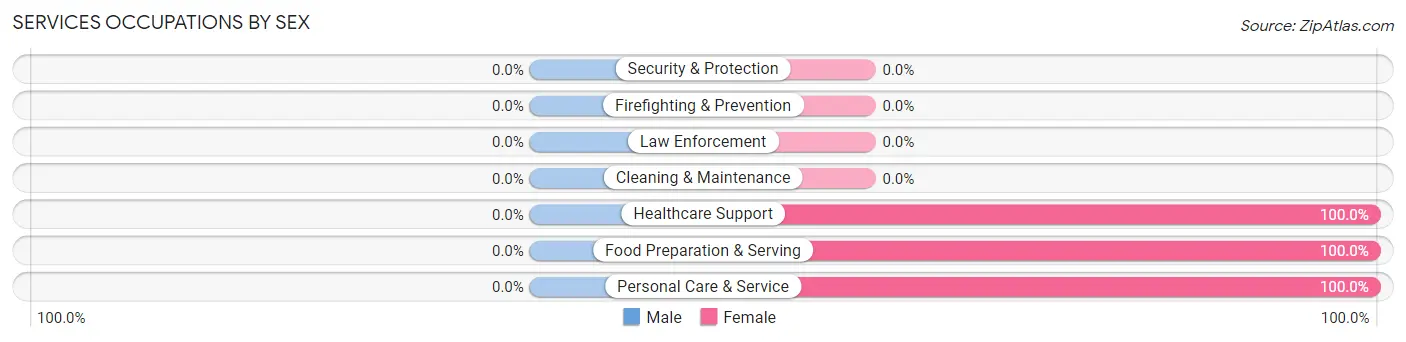 Services Occupations by Sex in Zip Code 47427