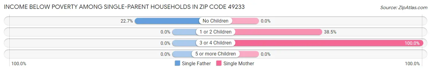 Income Below Poverty Among Single-Parent Households in Zip Code 49233