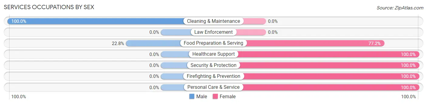 Services Occupations by Sex in Zip Code 50248