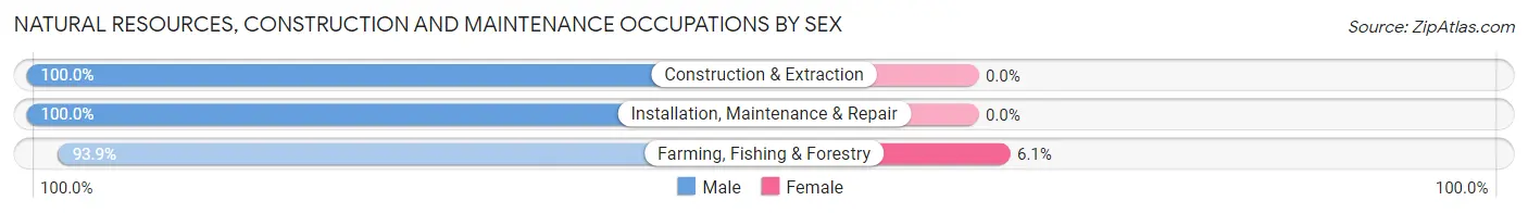 Natural Resources, Construction and Maintenance Occupations by Sex in Zip Code 54457
