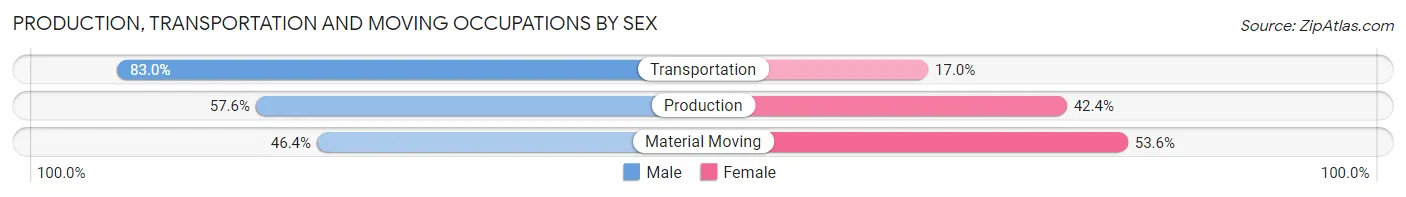 Production, Transportation and Moving Occupations by Sex in Zip Code 55345