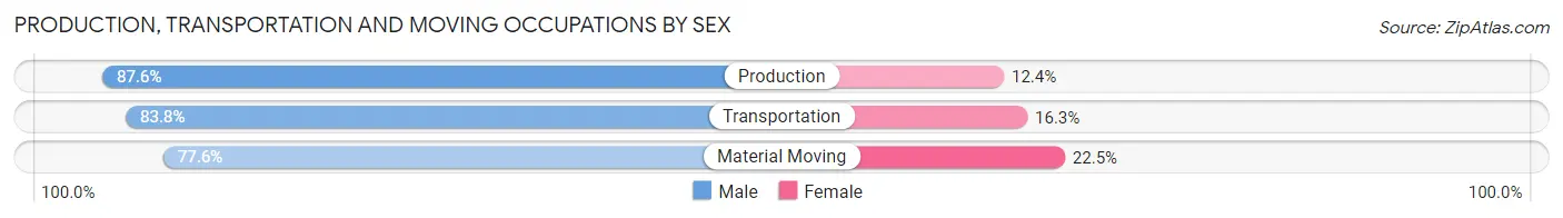 Production, Transportation and Moving Occupations by Sex in Zip Code 56514