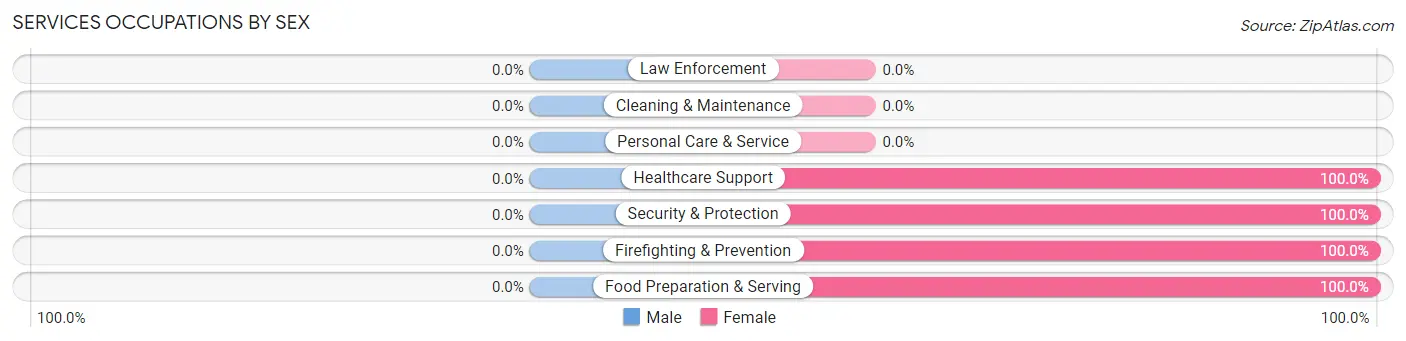 Services Occupations by Sex in Zip Code 56553
