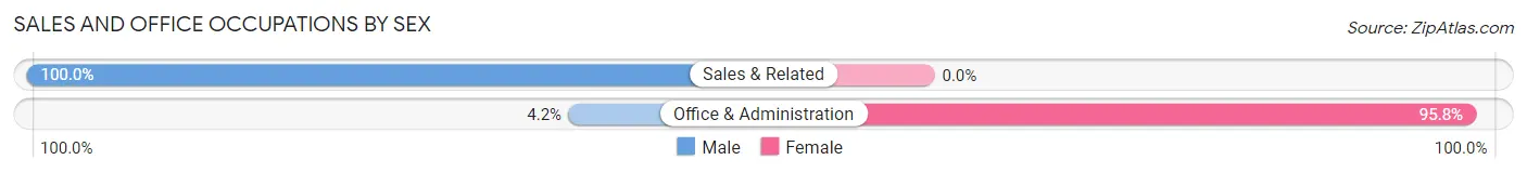 Sales and Office Occupations by Sex in Zip Code 57374