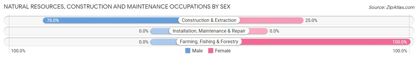 Natural Resources, Construction and Maintenance Occupations by Sex in Zip Code 57759